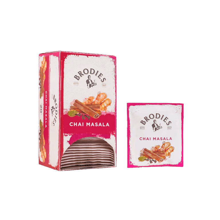 Produktbild: Brodies Tee Chai Masala, Teebeutel, Karton mit 20 Teebeuteln